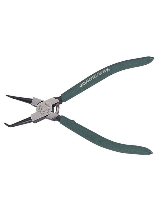 AG010005 Щипцы загнутые 90 для стопорных колец с ПВХ рукоятками, сжим, 180 мм, 12-65 мм